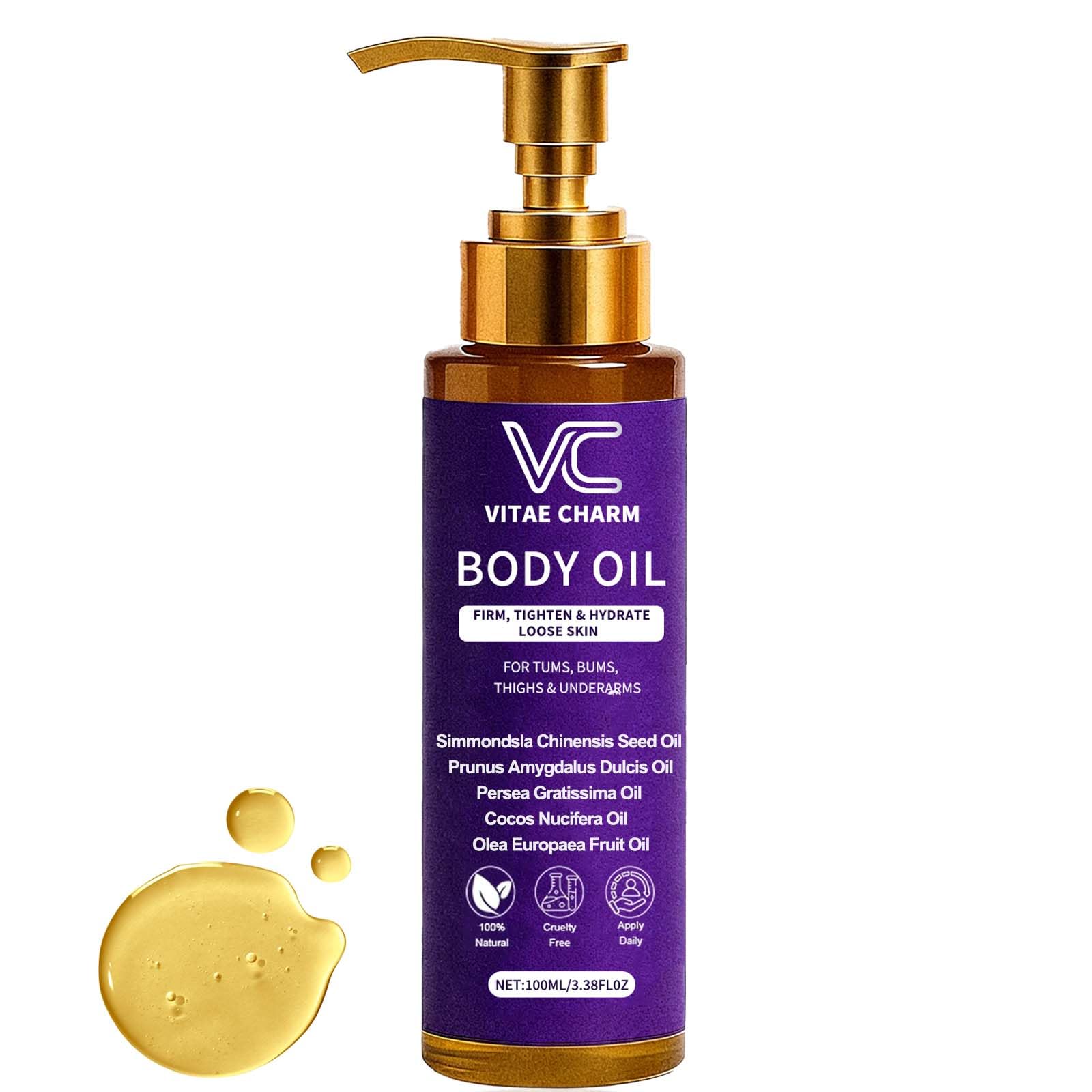LJOQM Vitae Charm bottle pour shows easy glide for all over hydration
