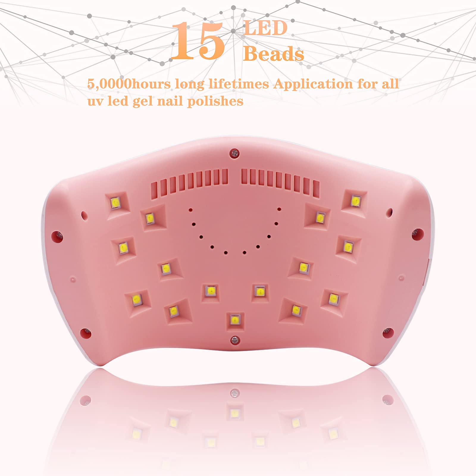 LKE UV LED Nail Lamp compact design ideal for small spaces and travel.