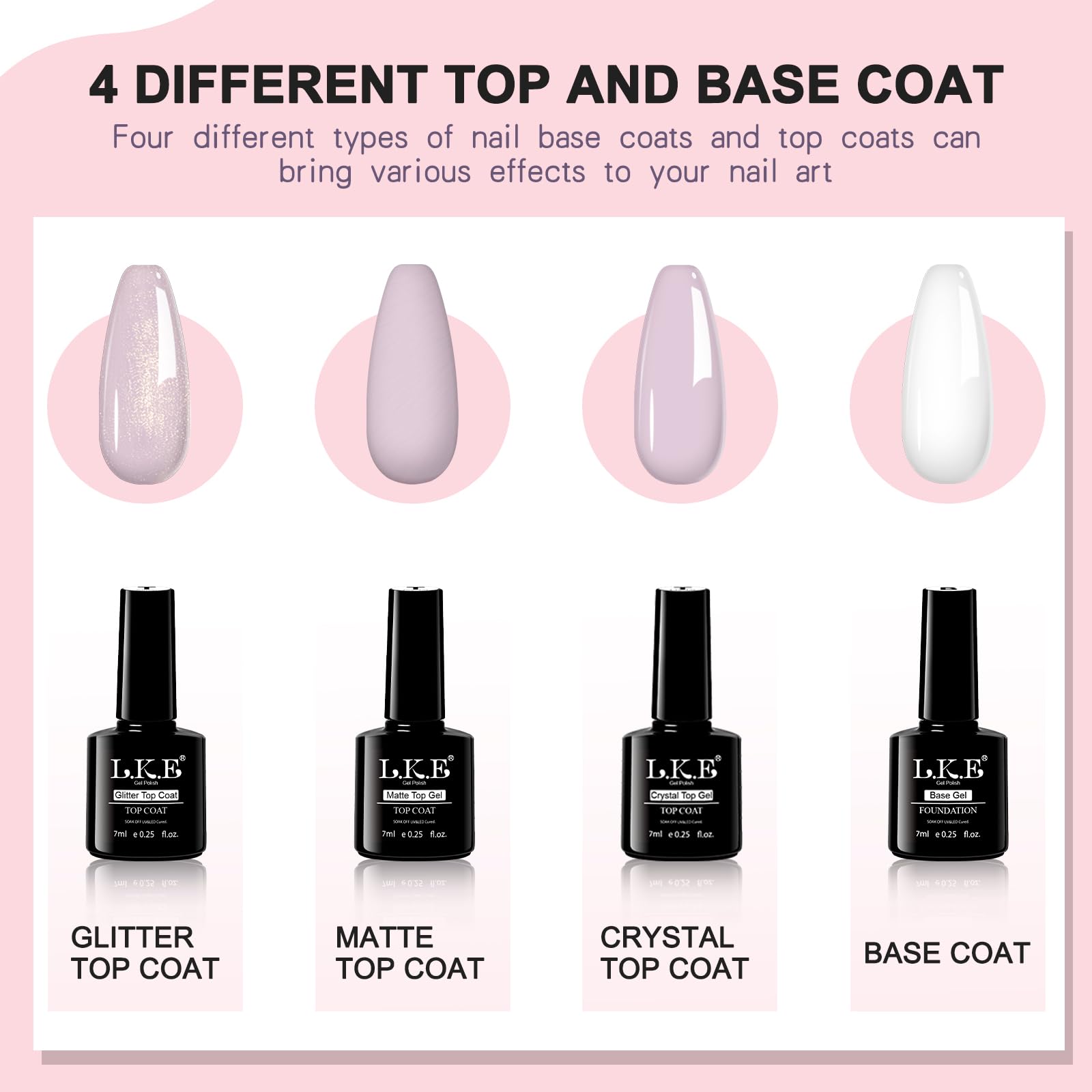 LKEE Included nail tools for a complete at home manicure