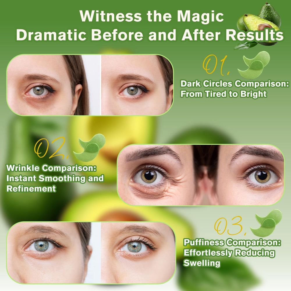 Lktvys avocado eye patch closeup showing serum for deep hydration