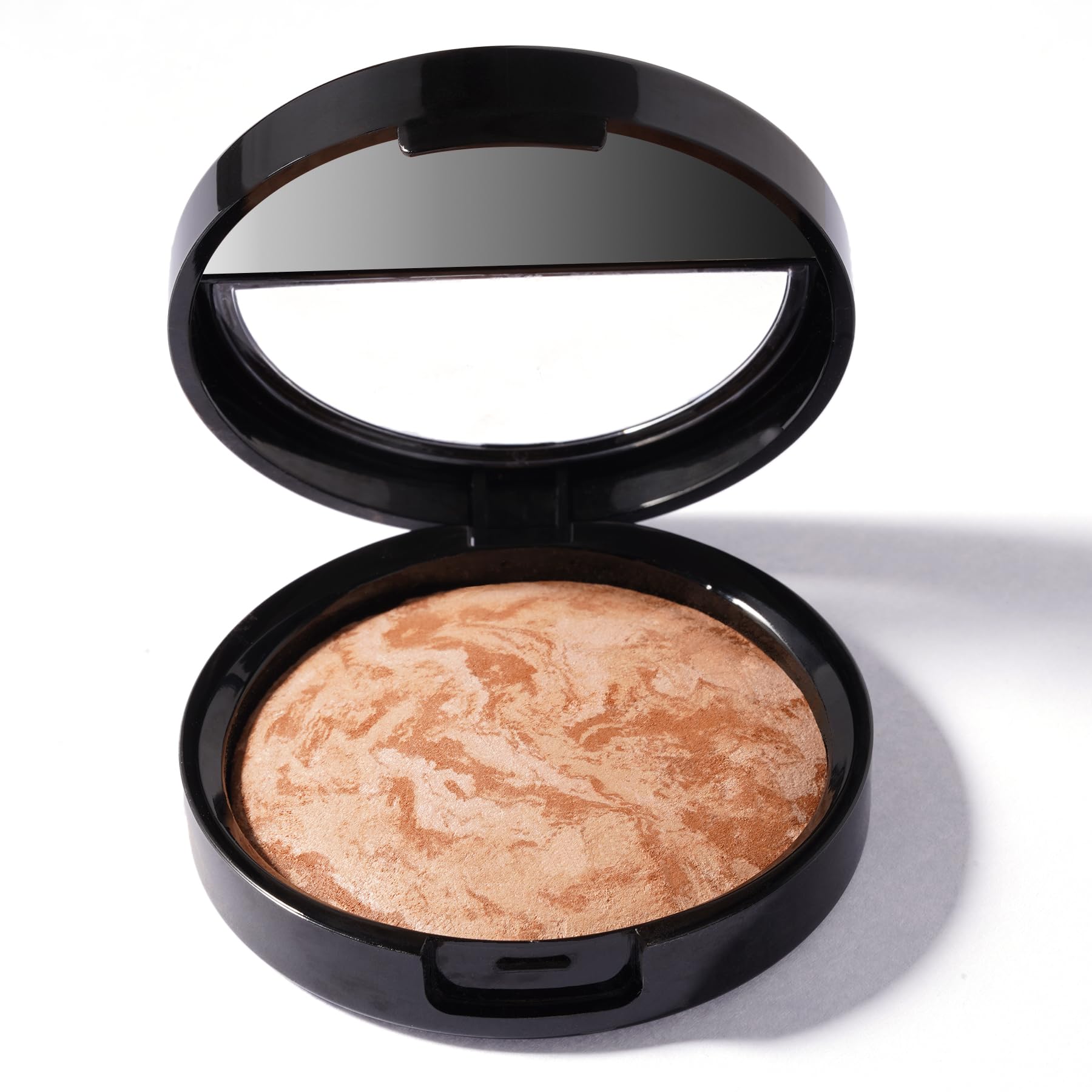 LLASIDO baked bronzer powder buildable-color for customizable warmth.