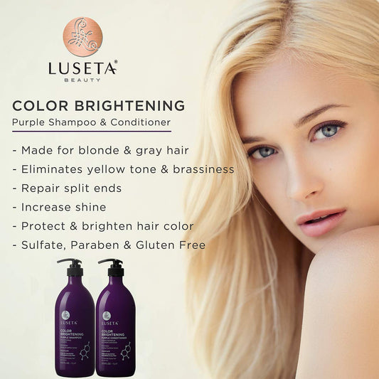 L LUSETA purple conditioner bottle featuring coconut oil for nourishing moisture