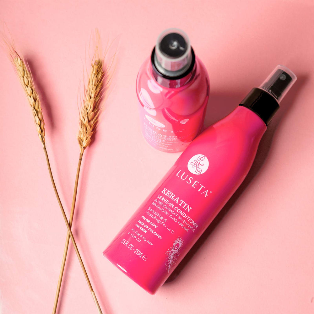 Luseta frizz-control close-up emphasizes shine and manageability