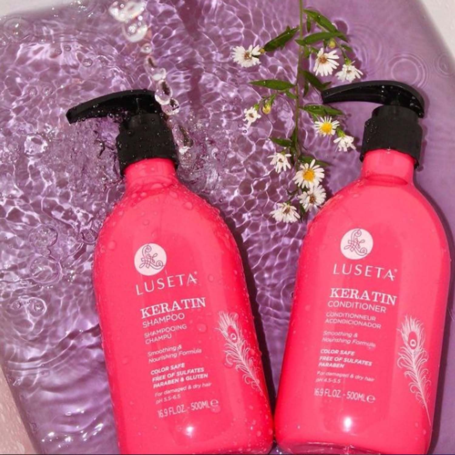L LUSETA Keratin Conditioner tube for easy daily use and shine.