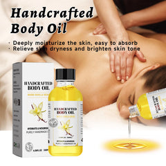 LMDGDS Vanilla Body Oil packaging shows a compact 2-pack for home use