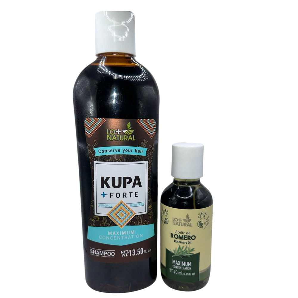 LO+NATURAL ingredients display featuring rosemary and aloe for gentle cleansing