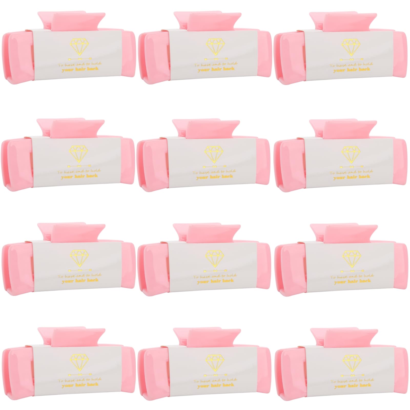 Loanzeg bridesmaid hair claw square 4.1 inch in use for secure half-up styles