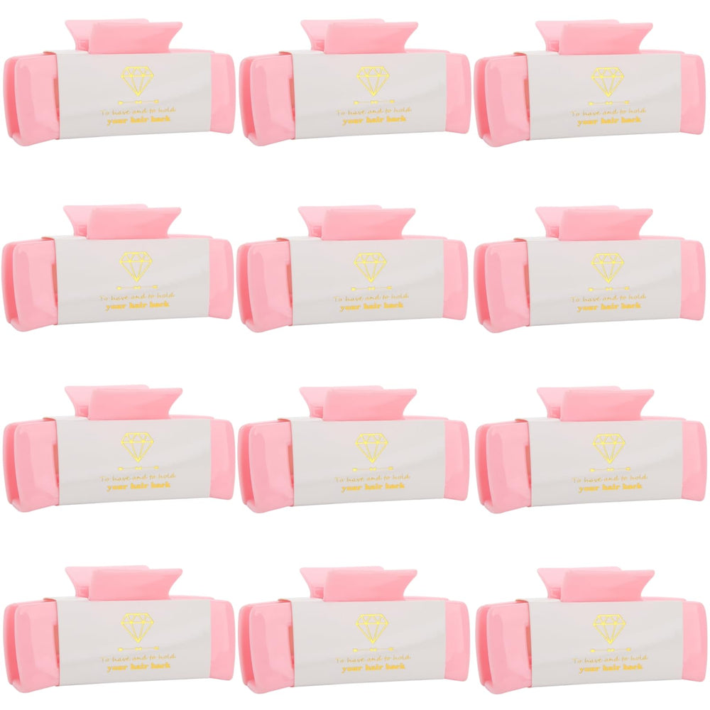 Loanzeg bridesmaid hair claw square 4.1 inch in use for secure half-up styles