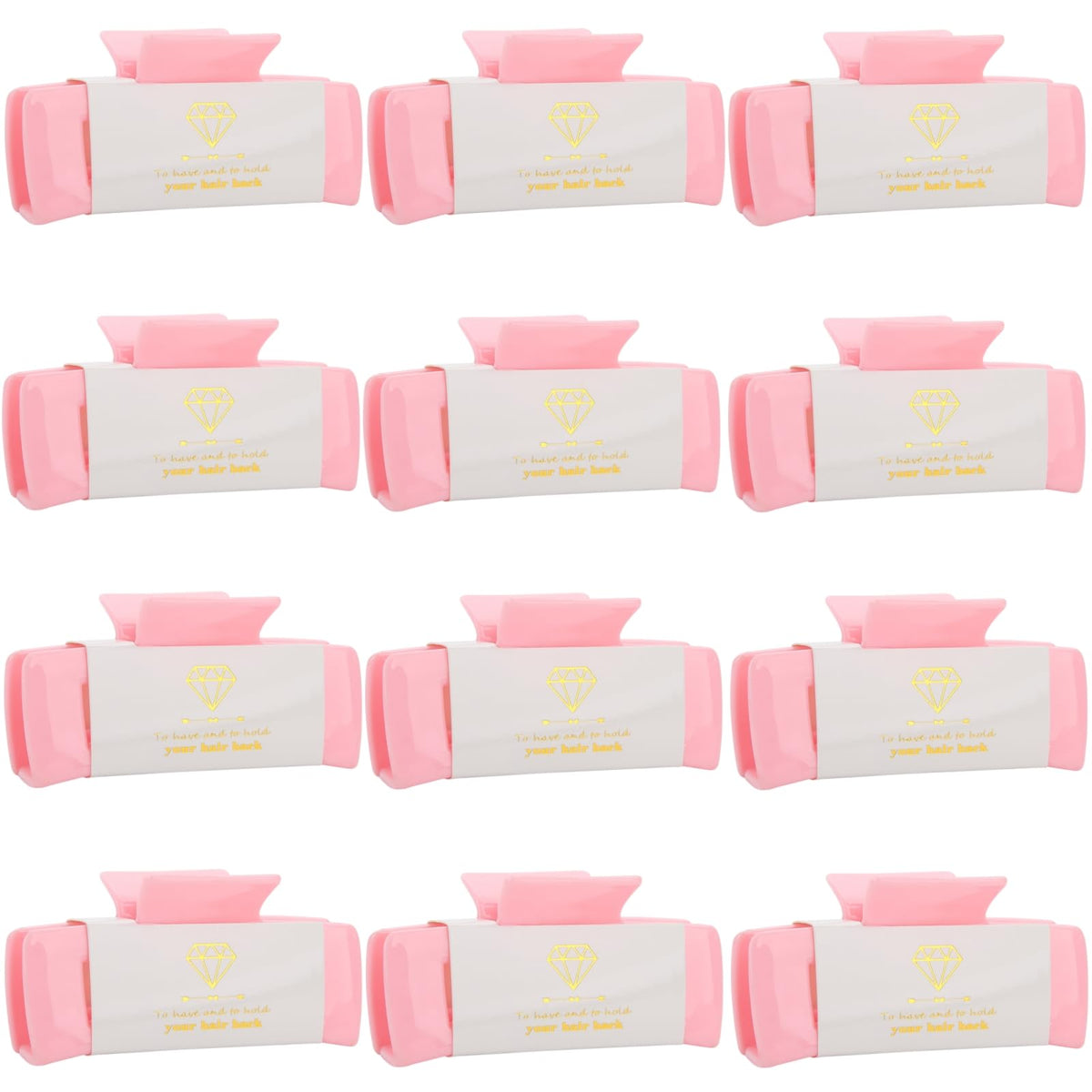 Loanzeg bridesmaid hair claw square 4.1 inch in use for secure half-up styles