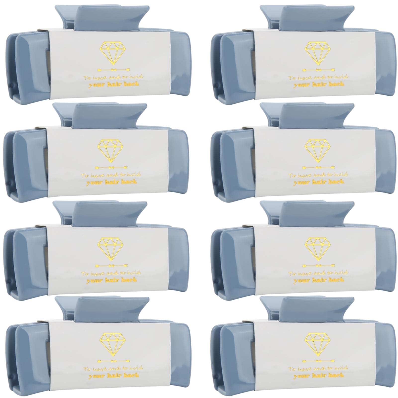 Loanzeg bridesmaid hair claw square clip 4.1 inch full set shows secure hold for all hair types