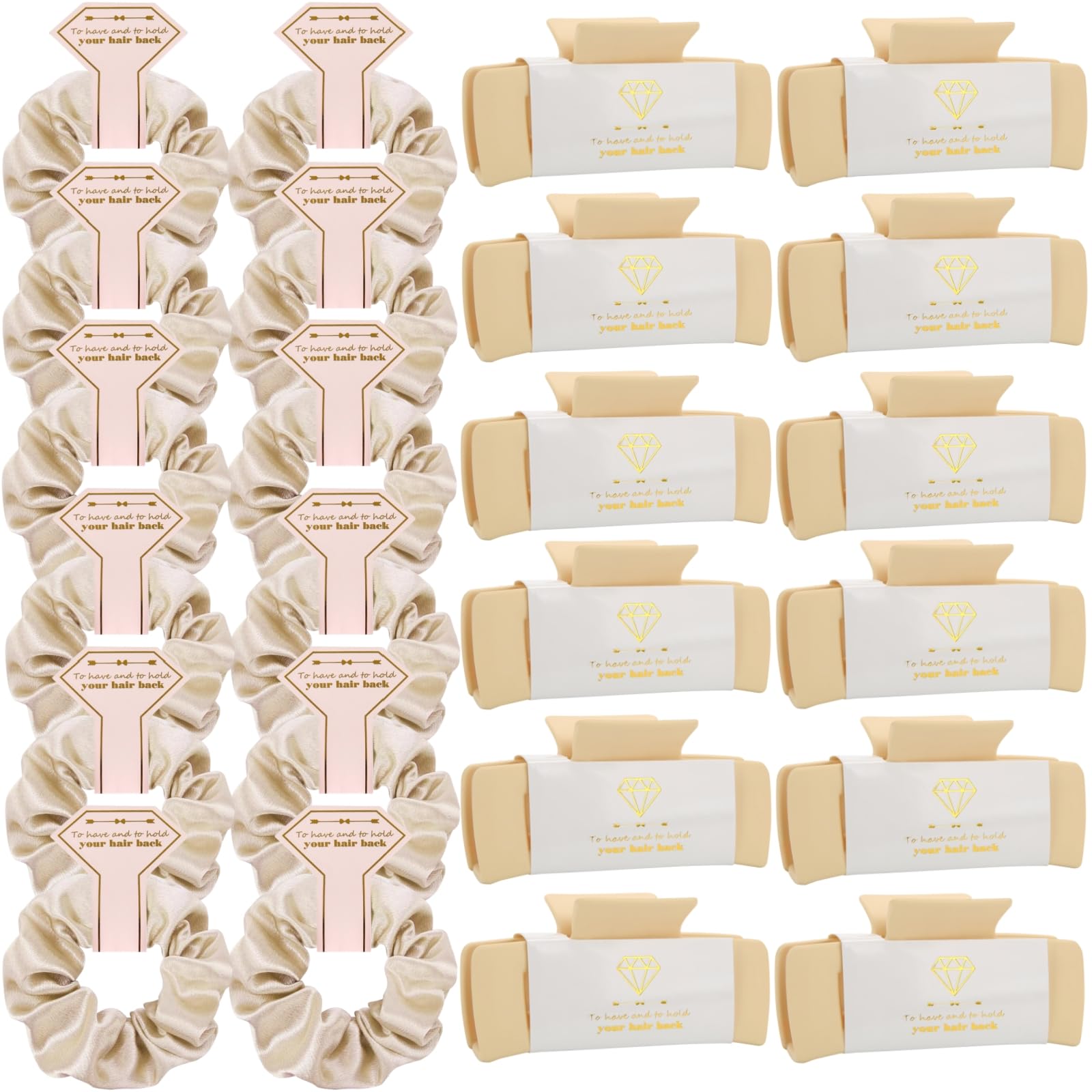 Loanzeg bridesmaid square clip 4.1 inch eight-pack for secure hold