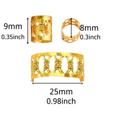 Loceast gold braid decorative beads for locs add subtle shine.