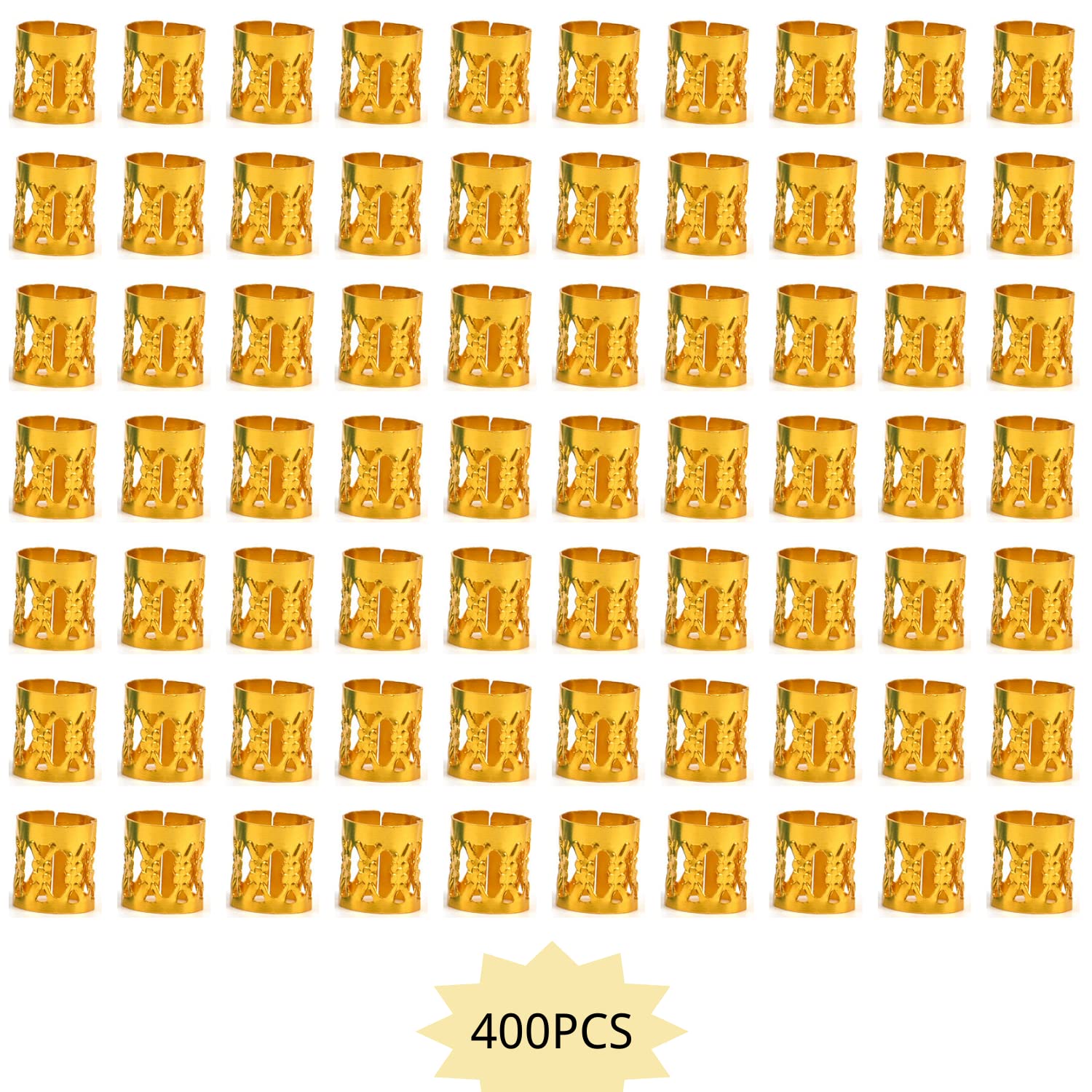 Loceast gold braid extensions beads decorate hair with elegance.