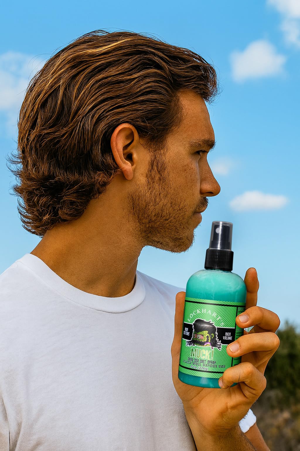 Lockhart's MUCK texture shot demonstrating versatile hold for all hair types