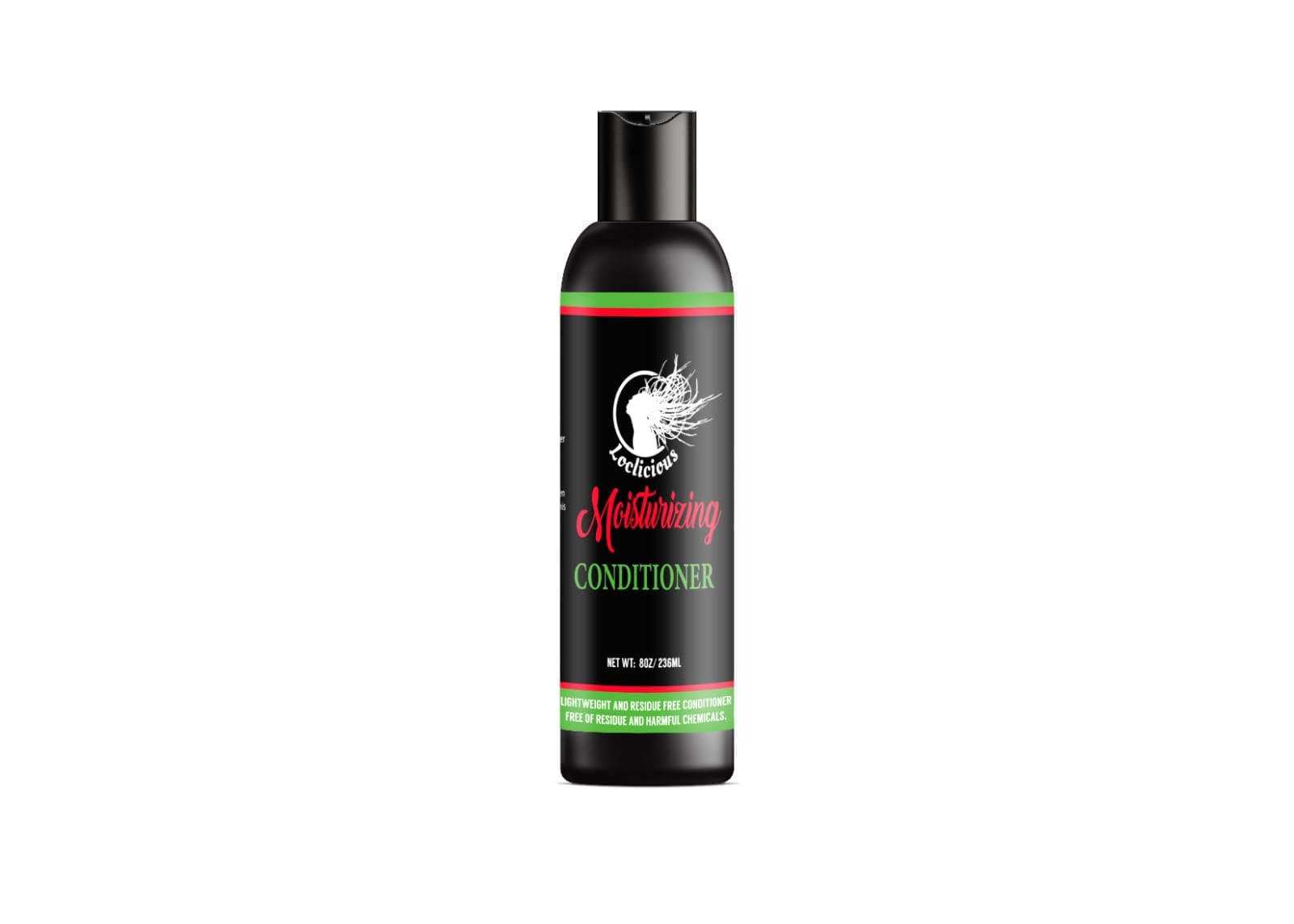 Loclicious Moisturizing Conditioner finish on loose natural hair delivering shine.