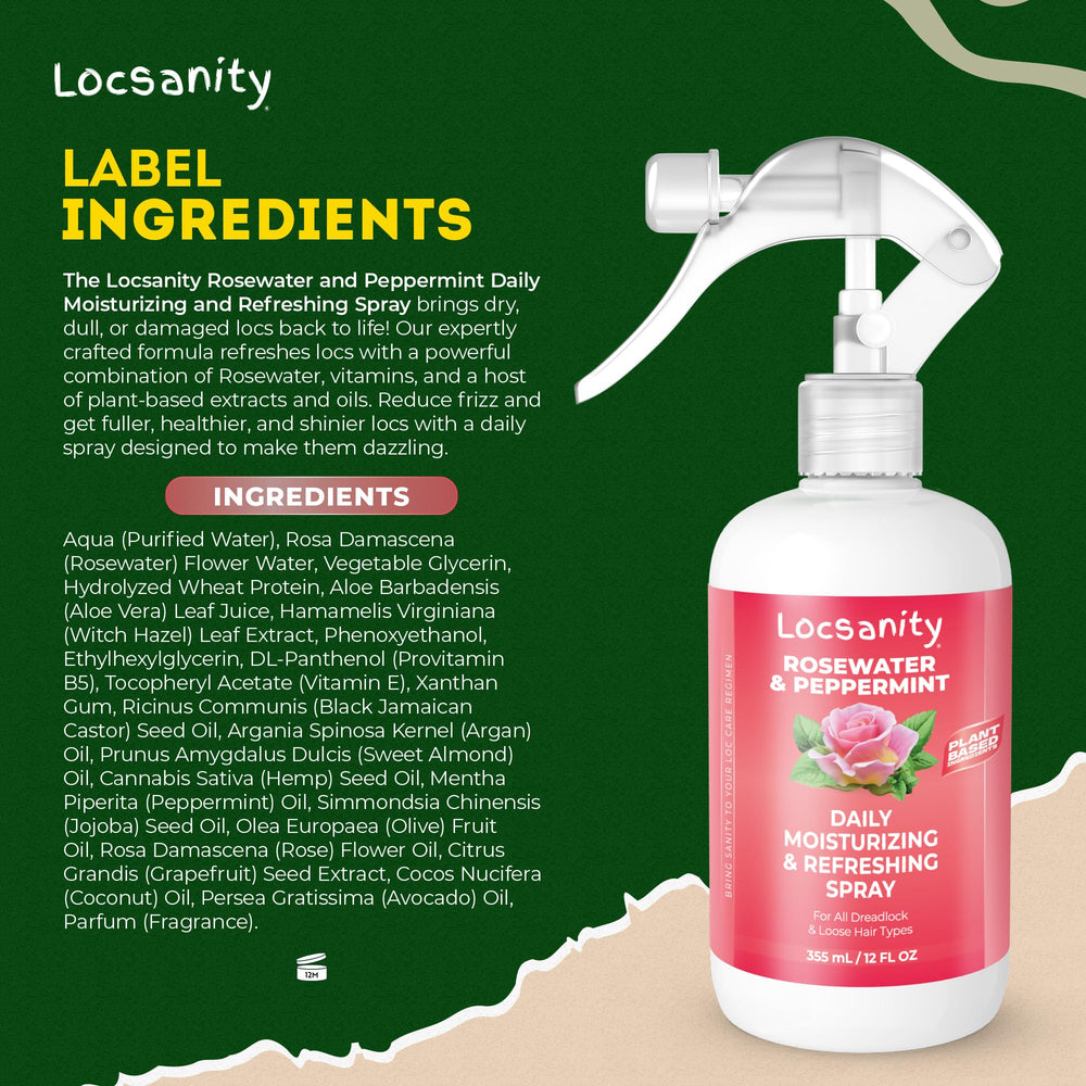 Locsanity Bottle cap close-up showing easy spray for locs.