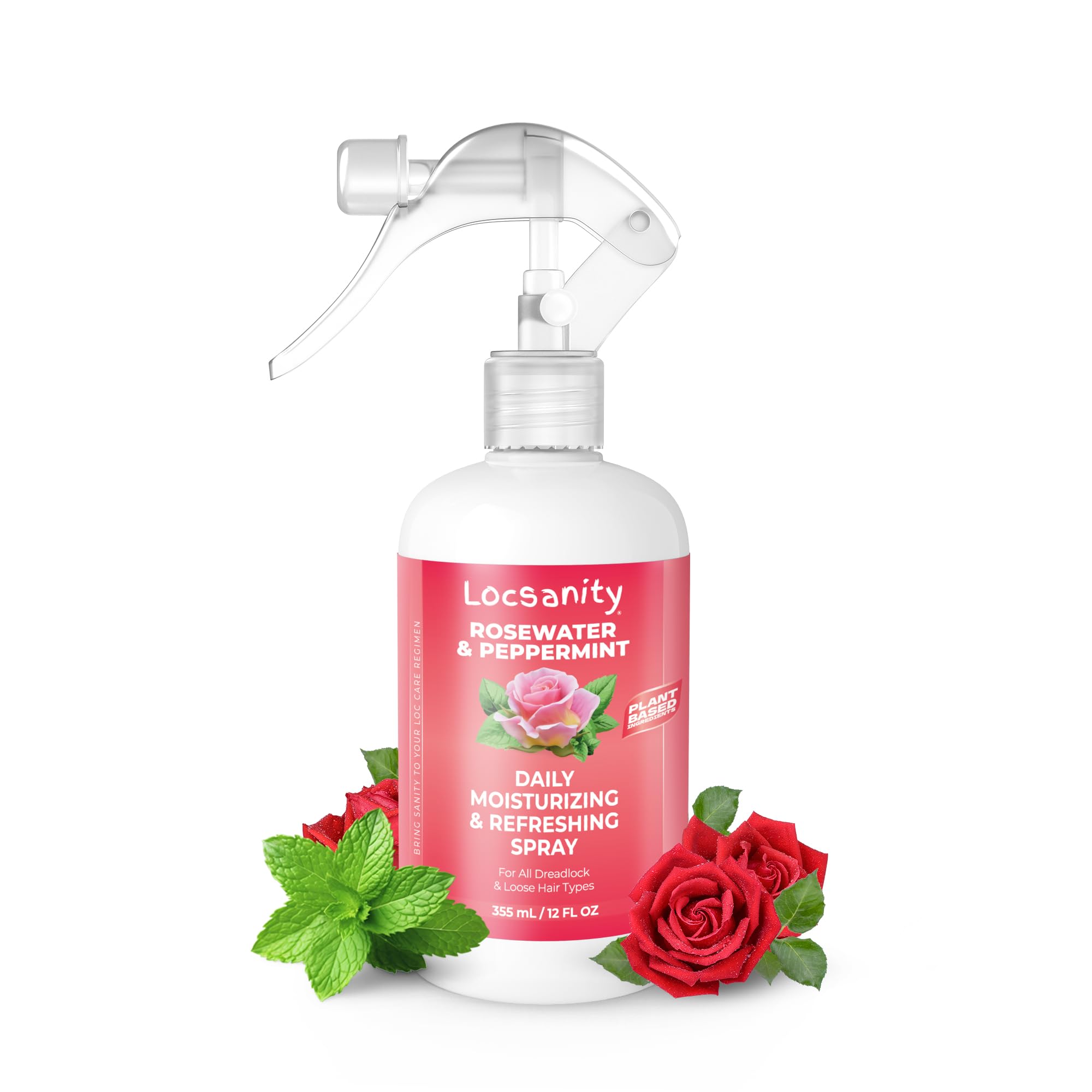 Locsanity Daily Moisturizing Spray bottle for locs, delivering daily hydration.