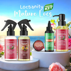Locsanity hair oil bottle with black castor oil for lasting moisture