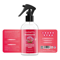 Locsanity Rosewater Peppermint Moisturizer bottle illustrating lightweight daily care.