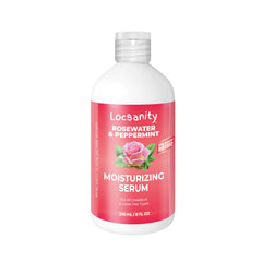 Locsanity Rosewater Peppermint Serum bottle for daily hydration and refreshment.
