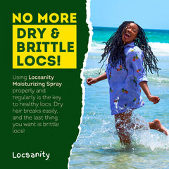 Locsanity Rosewater Peppermint Spray 4oz packaging highlights convenient travel size.