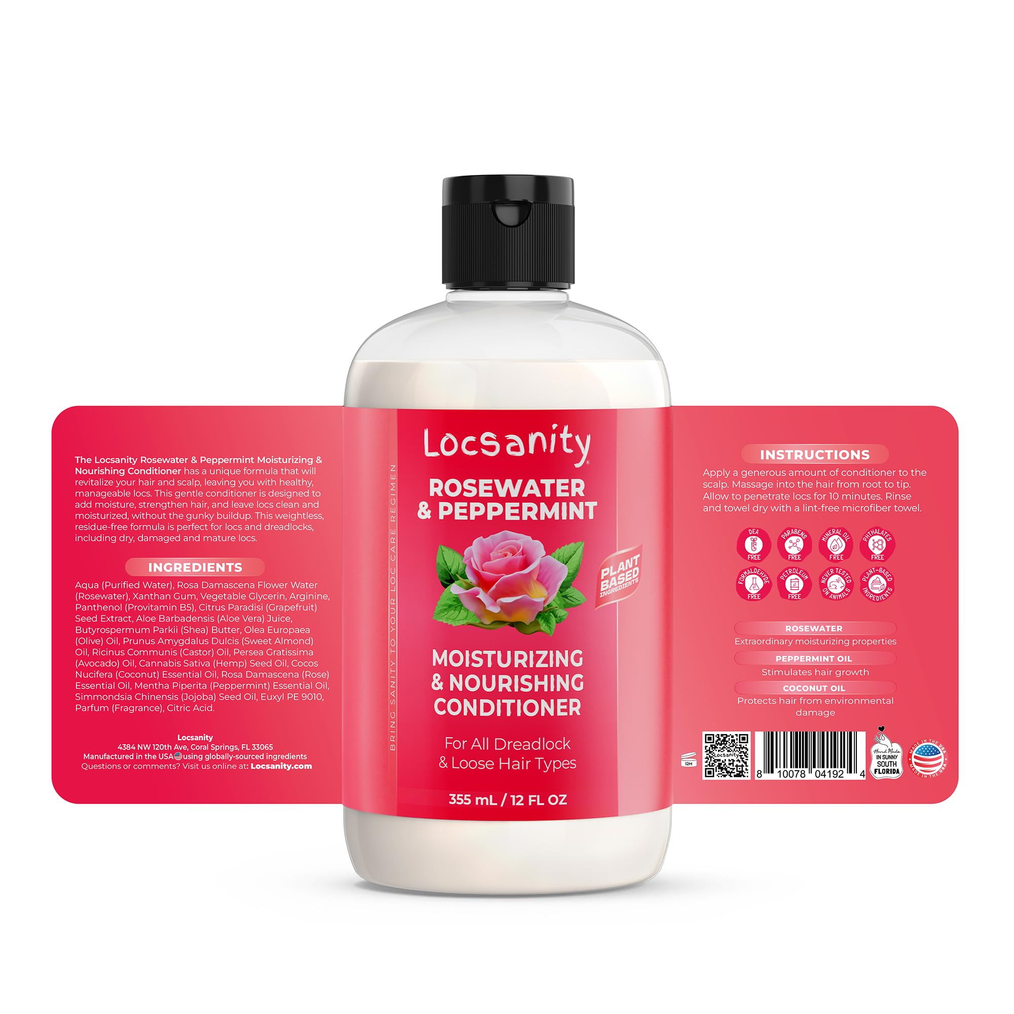 Locsanity Tightening Spray bottle aiding matting and hair binding.