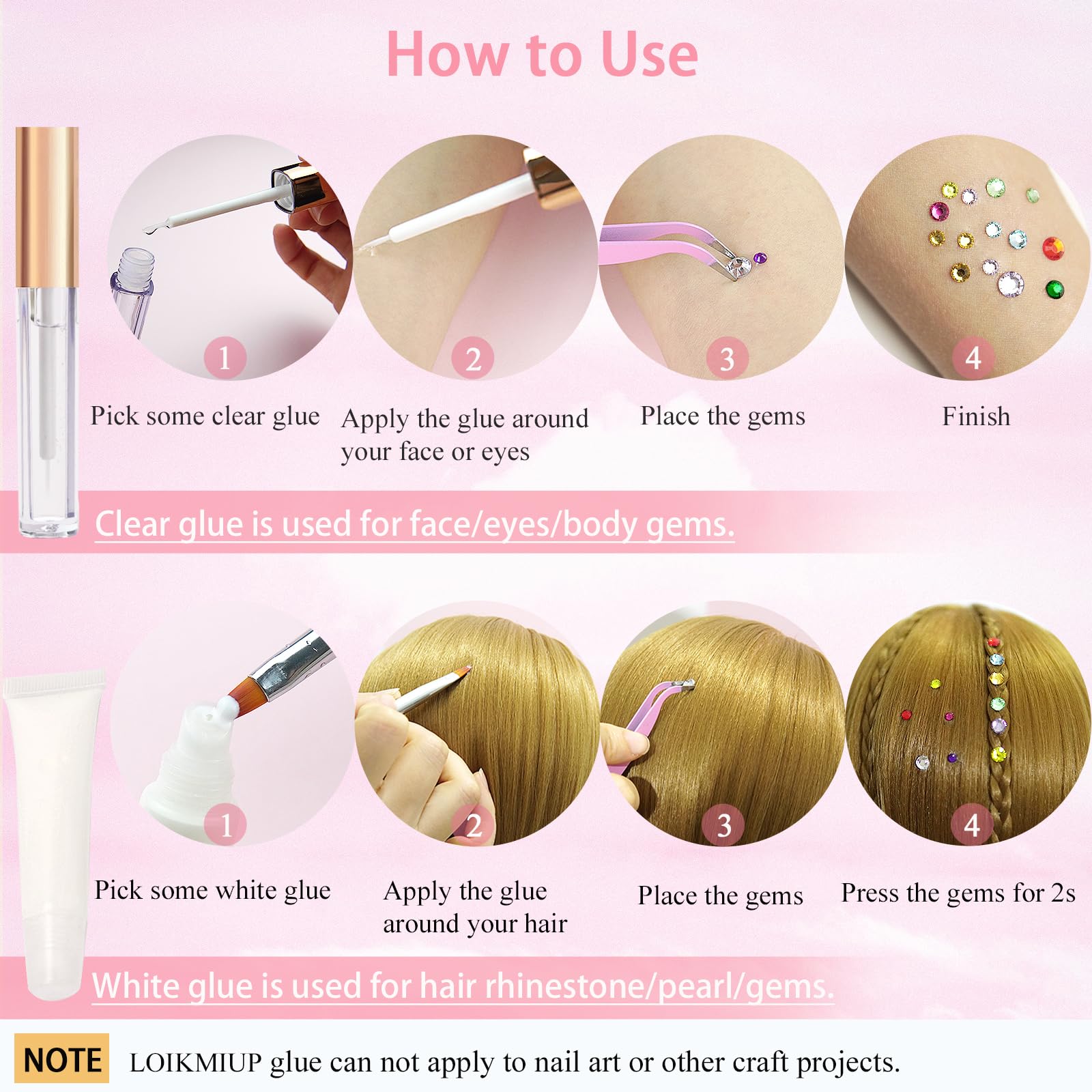 LOIKMIUP wax pencil helps pick up tiny stones with precision.