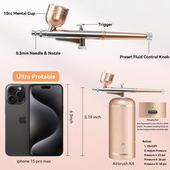 LOISVI airbrush with three gear pressures for precise control