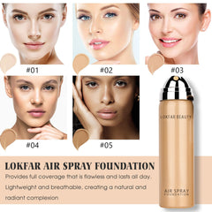 LOKFAR foundation brush included enables precise blending and seamless results.