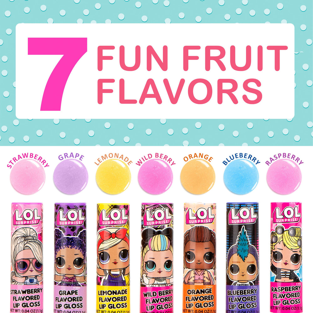 L.O.L. Surprise strawberry flavor gloss adds sweet shine for kids.