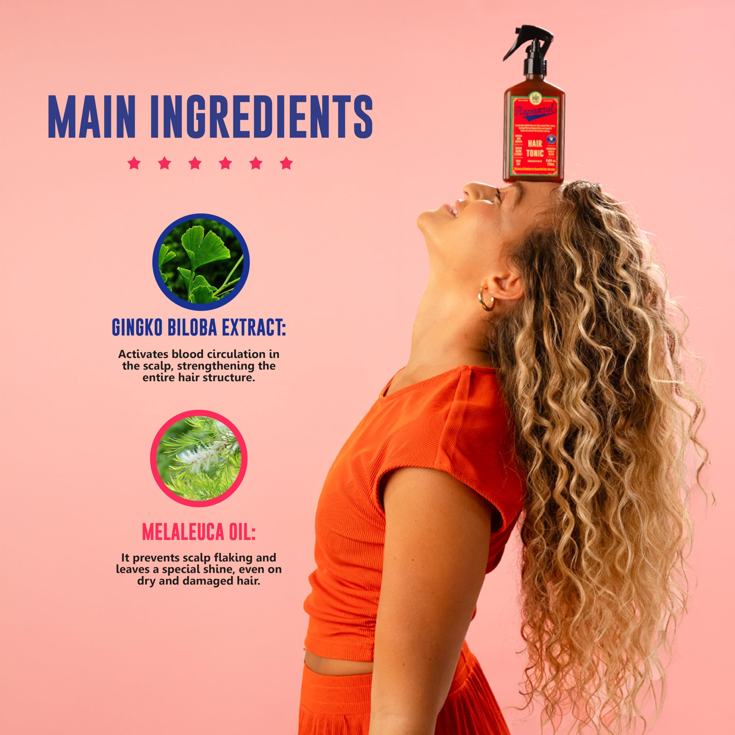 Lola From Rio Rapunzel Hair Tonic Spray close-up of bottle for daily use