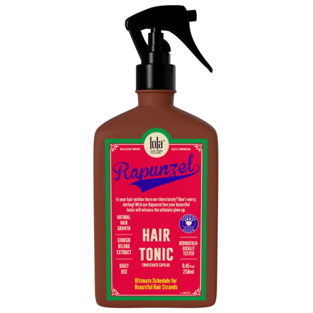 Lola From Rio Rapunzel Hair Tonic Spray bottle front for quick refresh and conditioning