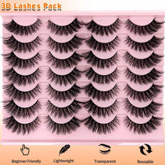 loladook Cat Eye Lashes 14-pair pack reusable up to five times.