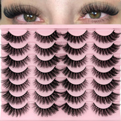 loladook Cat Eye Lashes Fluffy Wispy 3D volume for a natural, dramatic look.