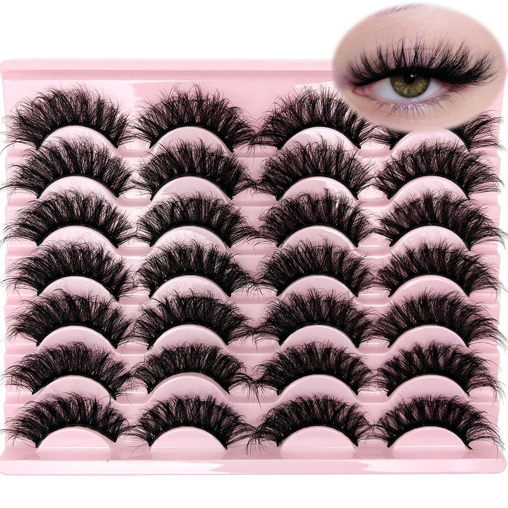 loladook strip lashes mink dramatic long 5D 20mm for bold, camera-ready definition