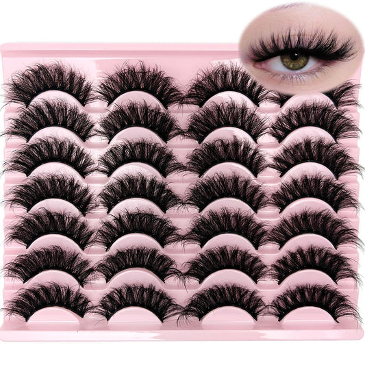 loladook strip lashes mink dramatic long 5D 20mm for bold, camera-ready definition