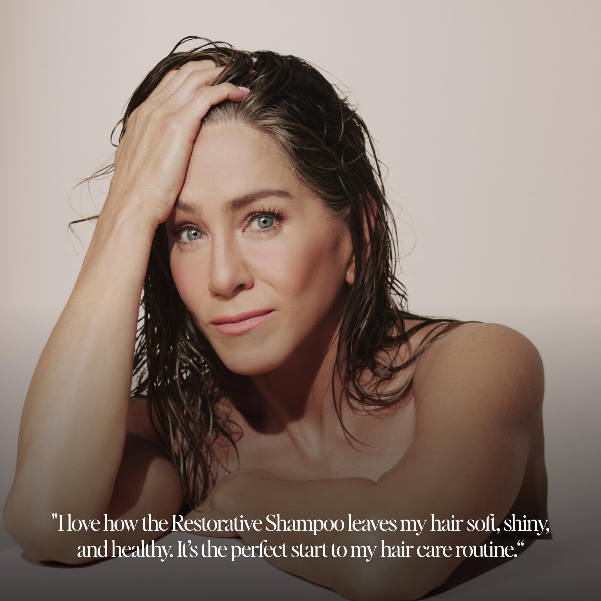 LolaVie Frizz Control closeup indicates smoother hair after use.