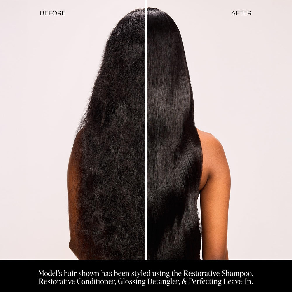 LolaVie Perfecting Leave-In travel-size bottle for frizz control and lasting smoothness.