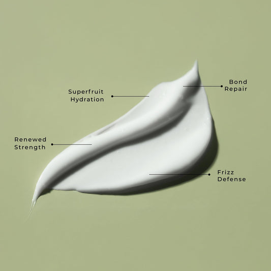 LolaVie Restorative Conditioner cream-texture close-up shows smoothening benefits