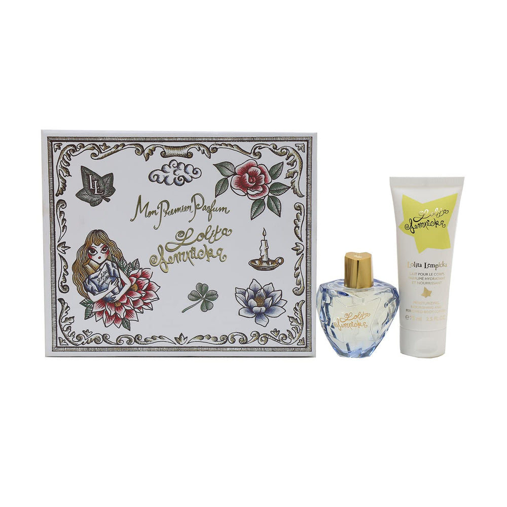 Lolita Lempicka Mon Premier spray bottle with violet jewel-cut cap for luxurious gifting.