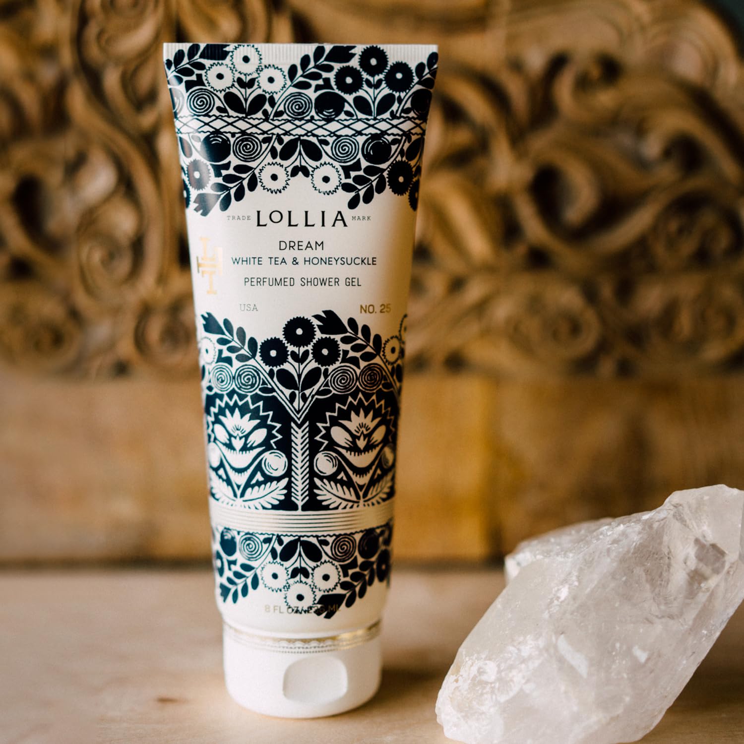 Hands applying Dream Shower Gel on skin for a refreshing cleanse