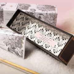 LOLLIA Elegance Handcreme cream swirl closeup showing smooth, quick-absorbing texture