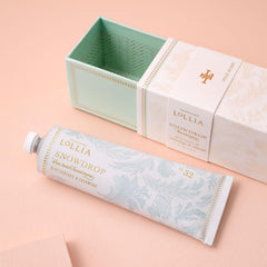 LOLLIA Snowdrop keepsake box with elegant packaging and premium handcreme