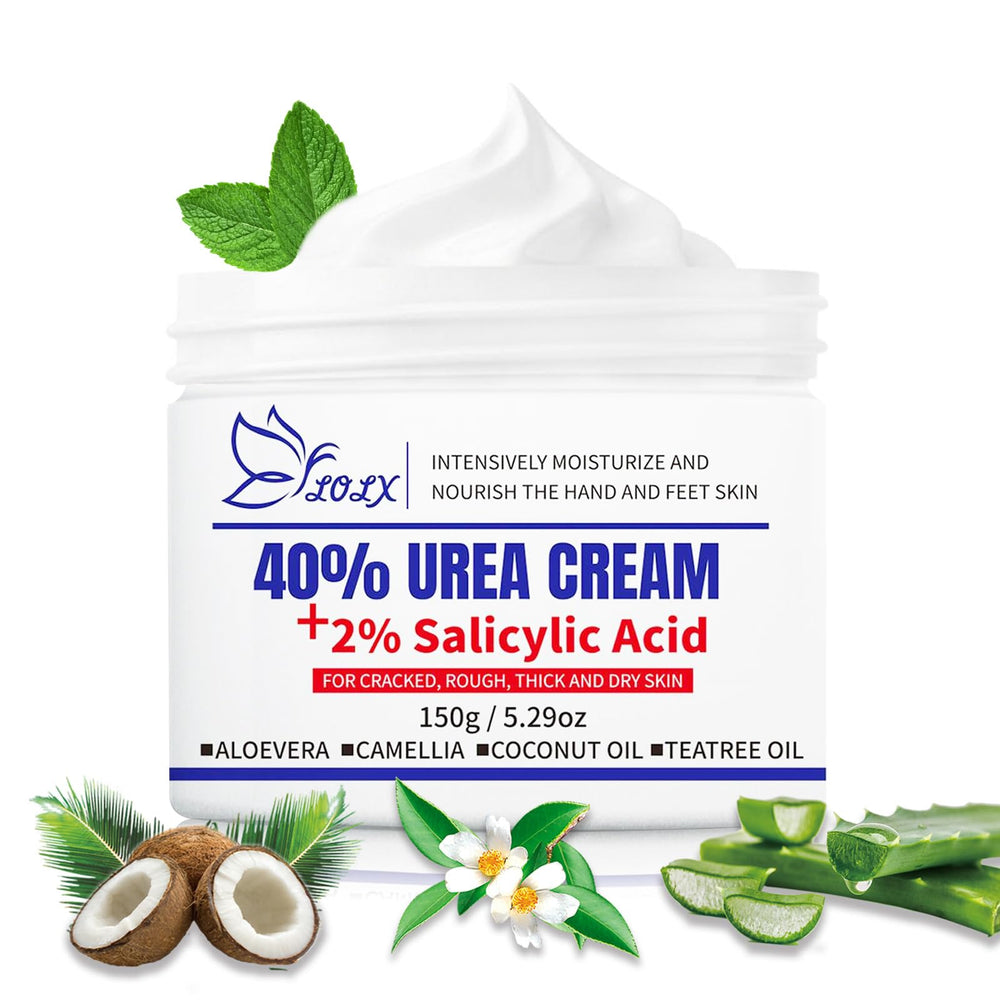 LOLX Urea Cream bottle with 40% formula for deep hydration.