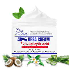 LOLX Urea Cream bottle with 40% formula for deep hydration.