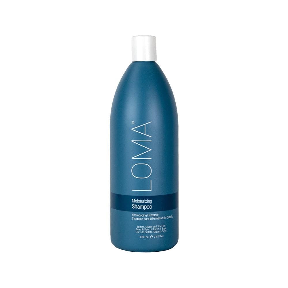 LOMA Moisturizing Shampoo bottle front highlights hydration for all hair types.