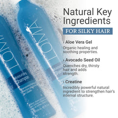 LOMA Moisturizing Shampoo label closeup shows sulfate-free formula.