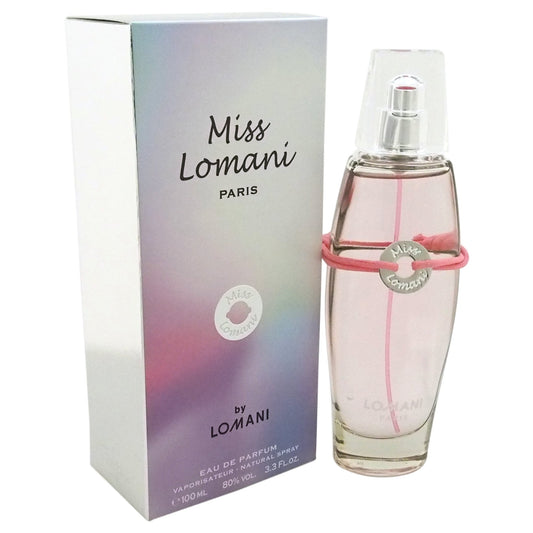 Miss Lomani bottle display, ideal for elegant daily fragrance routines.