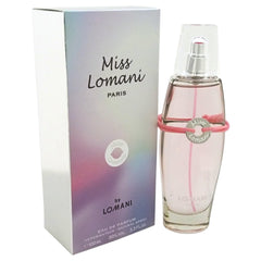 Miss Lomani bottle display, ideal for elegant daily fragrance routines.