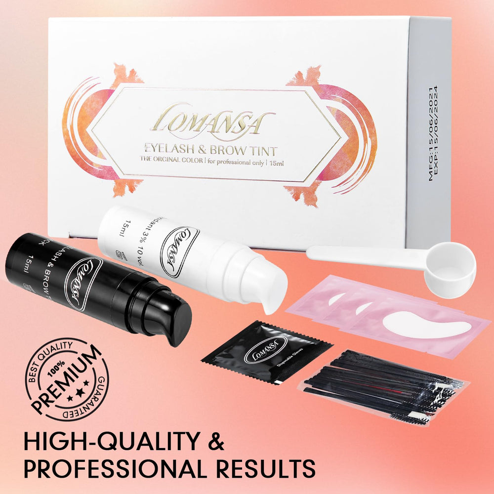 Lomansa brow-lash color swatch book with shade options